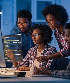 Technology professionals supporting business operations
